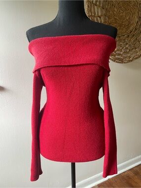 Pink Rose Red Knit Sweater